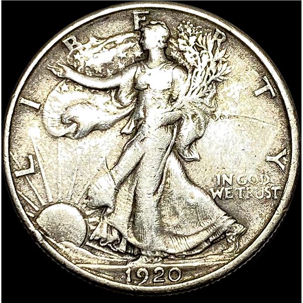 1920-S Silver Walking Liberty Half Dollar NICELY CIRCULATED