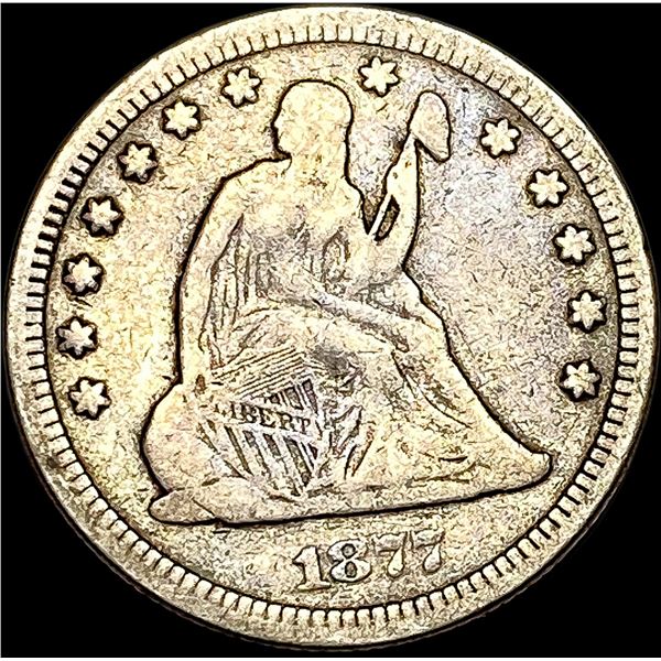 1877 Seated Liberty Quarter LIGHTLY CIRCULATED
