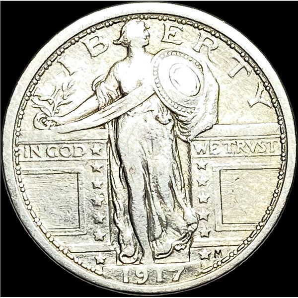 1917 Type 1 Standing Liberty Quarter NICELY CIRCULATED