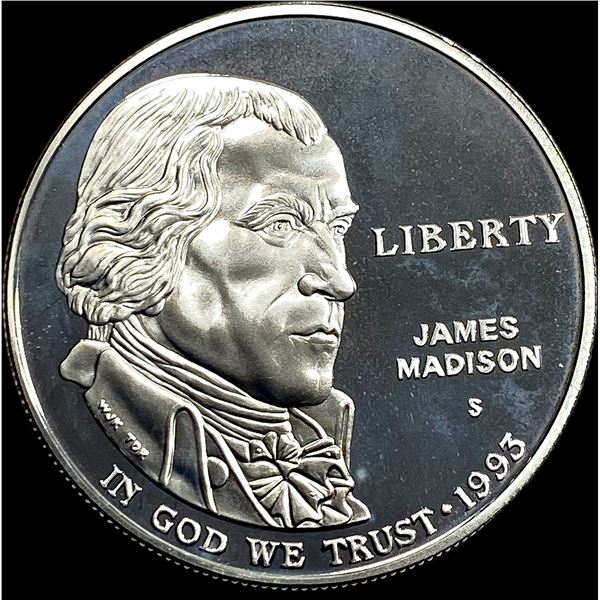 1993-S Silver Dollar James Madison Commemorative NICELY CIRCULATED