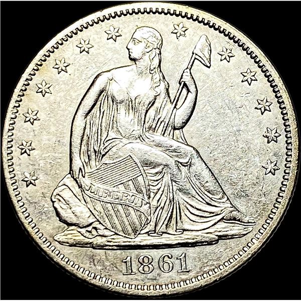 1861 Seated Liberty Half Dollar CLOSELY UNCIRCULATED