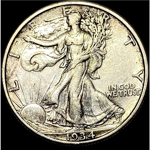 1934-S Silver Walking Liberty Half Dollar CLOSELY UNCIRCULATED