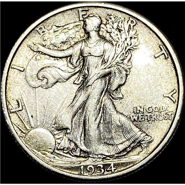 1934-S Silver Walking Liberty Half Dollar NEARLY UNCIRCULATED