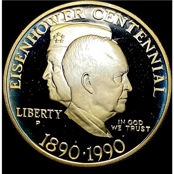 1990-P Eisenhower Centennial Silver Dollar CHOICE PROOF