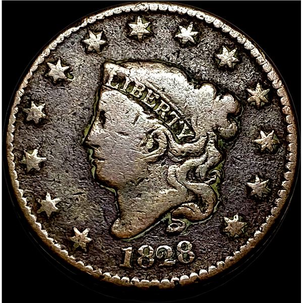 1828 Coronet Head Large Cent NICELY CIRCULATED