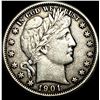 Image 1 : 1901 Silver Barber Half Dollar NEARLY UNCIRCULATED