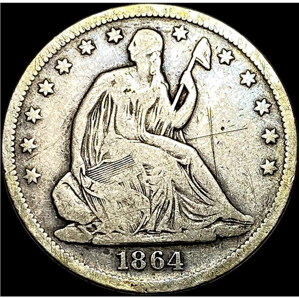 1864-S Silver Half Dollar NICELY CIRCULATED