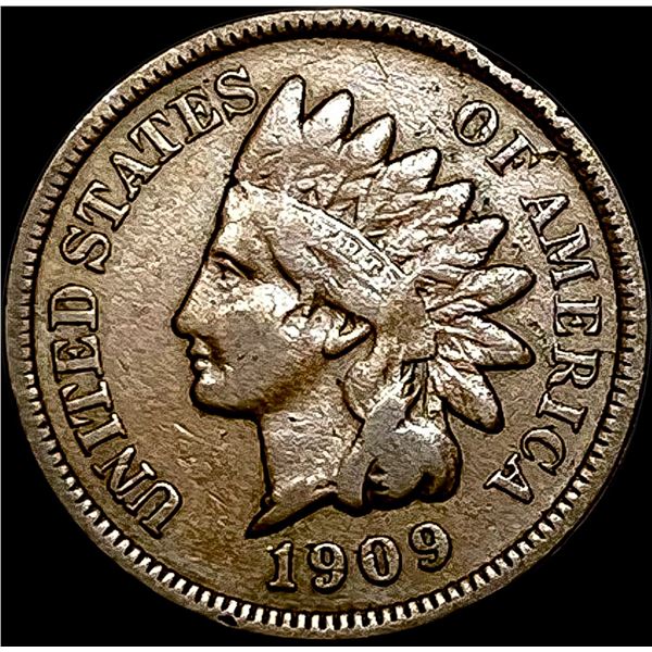 1909-S Indian Head Cent LIGHTLY CIRCULATED
