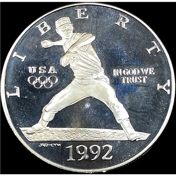 1992-S Silver Dollar Olympic Baseball Proof CHOICE PROOF