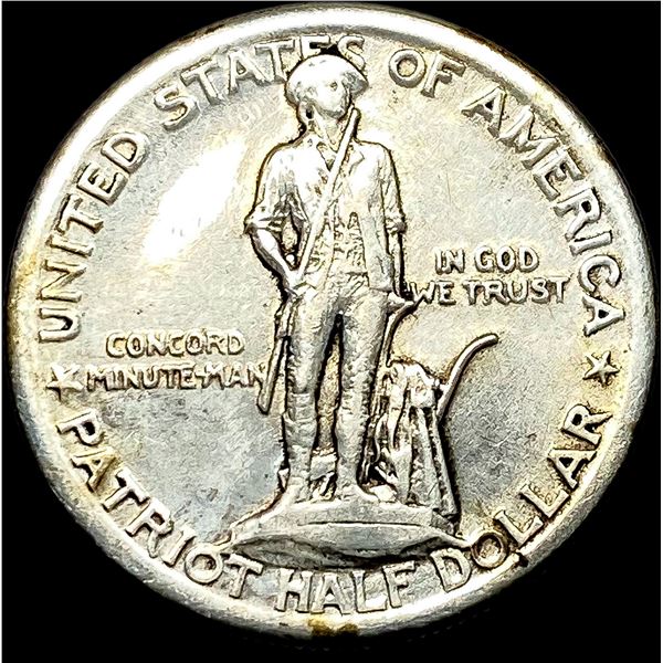 1925 Silver Lexington-Concord Half Dollar NEARLY UNCIRCULATED
