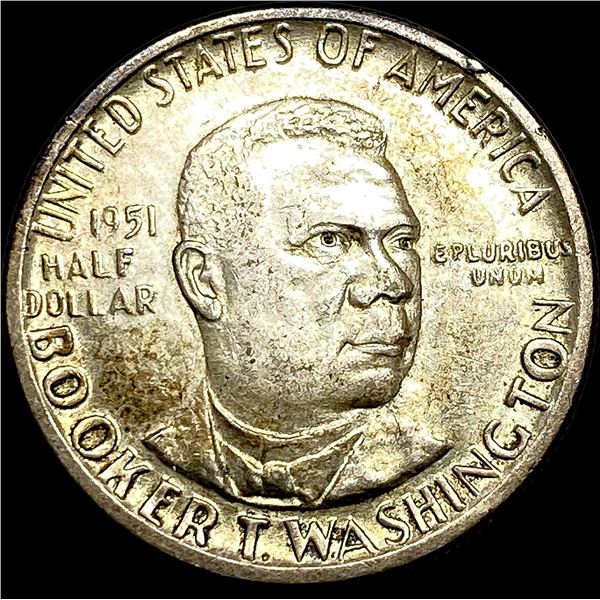 1951 Silver Booker T. Washington Half Dollar CLOSELY UNCIRCULATED