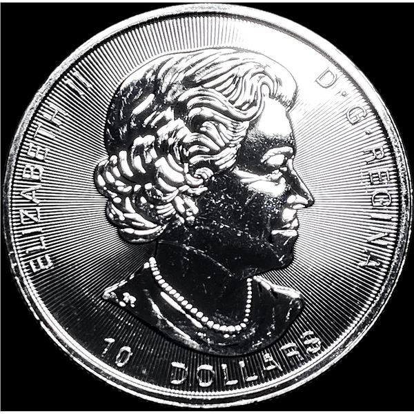 2021 Silver 2 oz Canadian Maple Leaf $10 SUPERB GEM BU