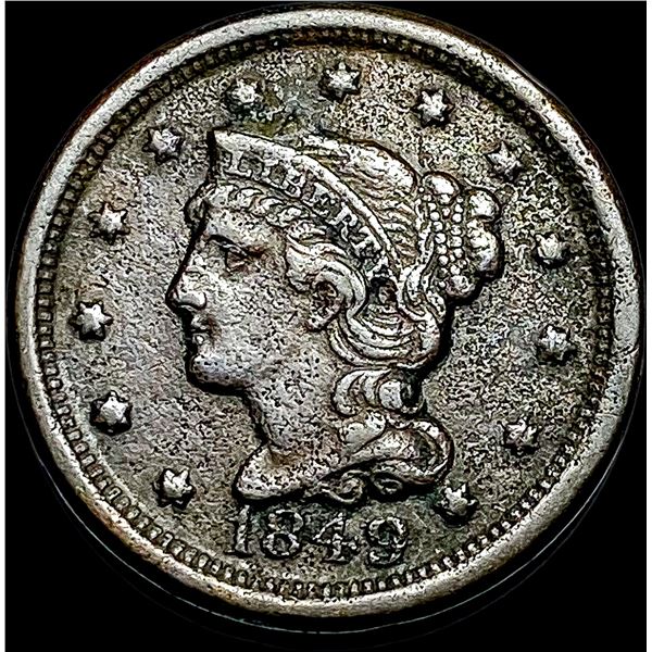 1849 Braided Hair Large Cent NEARLY UNCIRCULATED