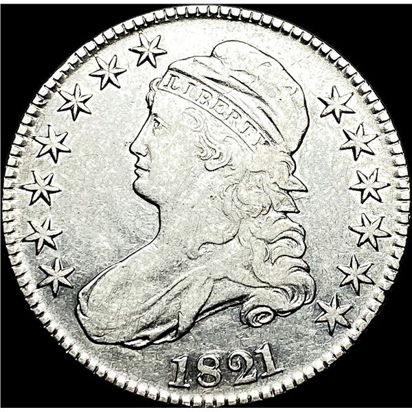 1821 Capped Bust Half Dollar LIGHTLY CIRCULATED