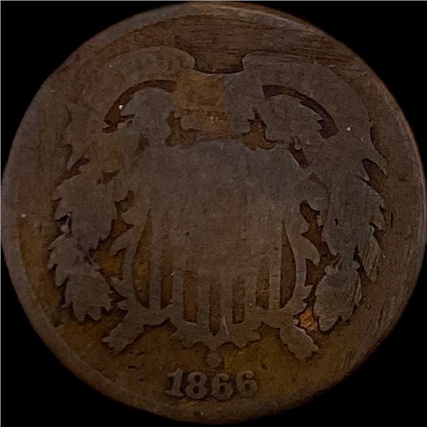 1866 Two-Cent Piece NICELY CIRCULATED
