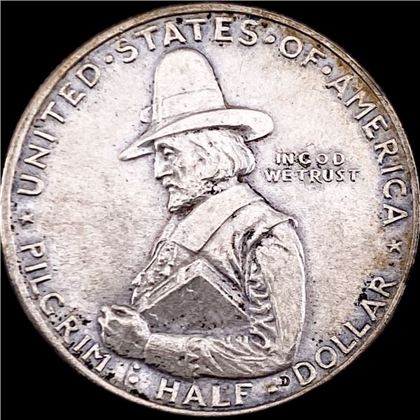 1920 Silver Half Dollar Pilgrim Tercentenary CLOSELY UNCIRCULATED