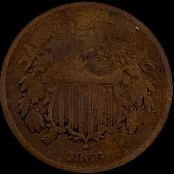 1866 Two-Cent Piece NICELY CIRCULATED