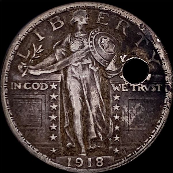 1918-S Silver Standing Liberty Quarter HIGH GRADE