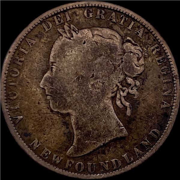 1900 Newfoundland Silver 50 Cents NICELY CIRCULATED