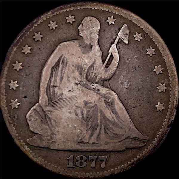 1877 Seated Liberty Half Dollar NICELY CIRCULATED