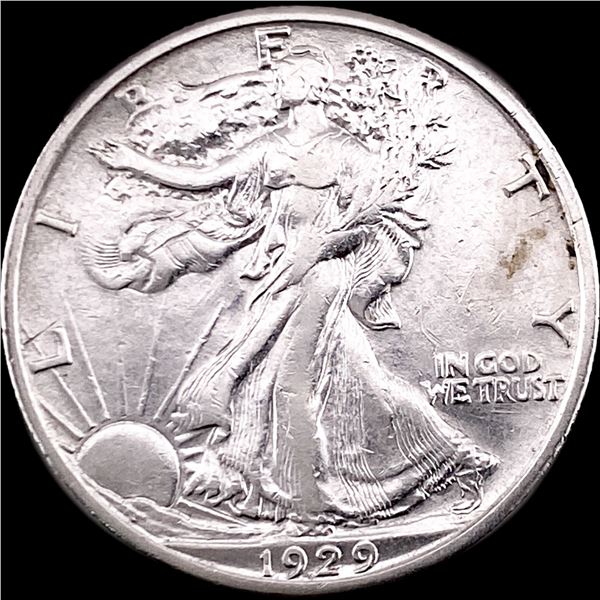 1929-S Silver Walking Liberty Half Dollar NEARLY UNCIRCULATED