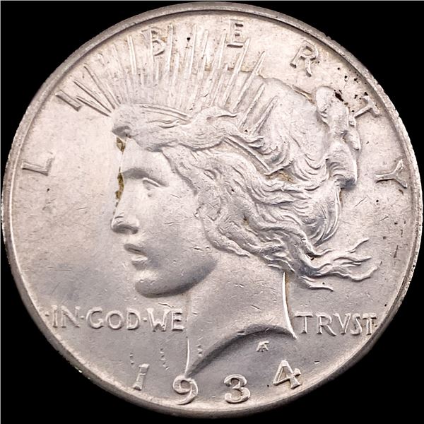 1934-S Silver Peace Dollar CLOSELY UNCIRCULATED