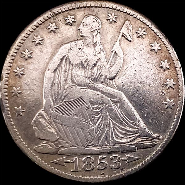 1853-O Silver Half Dollar (Arrows & Rays) LIGHTLY CIRCULATED