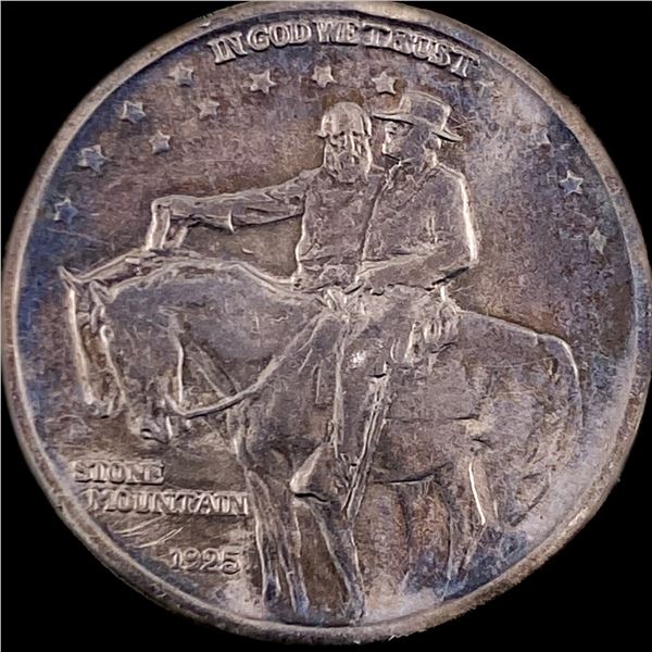 1925 Silver Half Dollar Stone Mountain NEARLY UNCIRCULATED