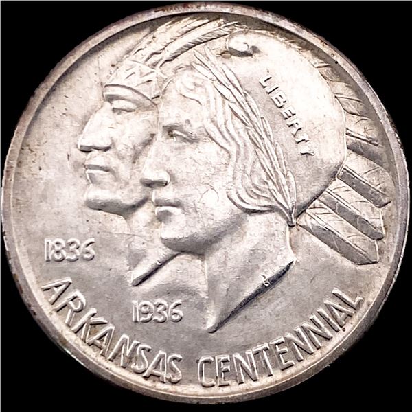 1936 Arkansas Centennial Silver Half Dollar CHOICE BU