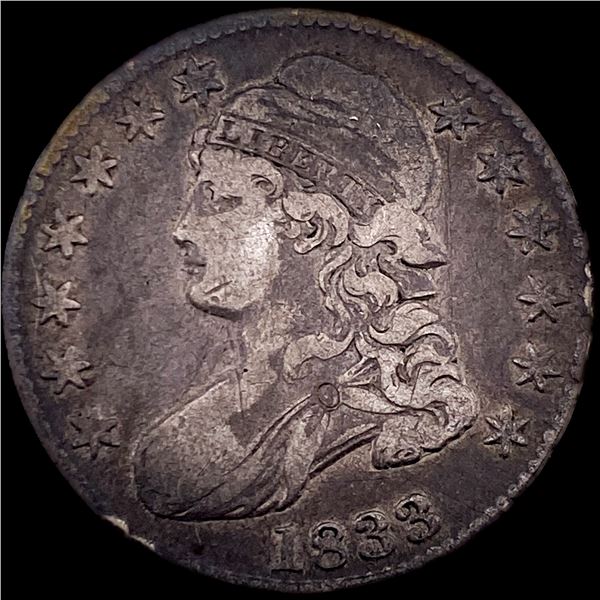 1833 Capped Bust Half Dollar LIGHTLY CIRCULATED