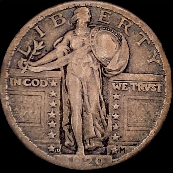 1920-D Standing Liberty Quarter LIGHTLY CIRCULATED