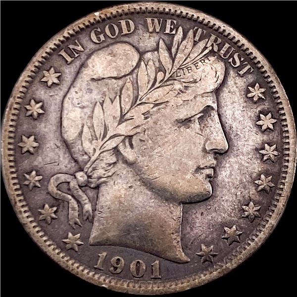 1901 Silver Half Dollar (Barber) LIGHTLY CIRCULATED