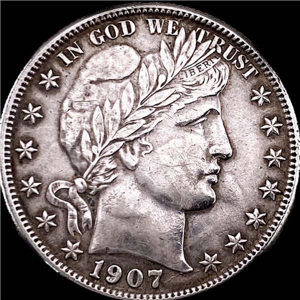 1907-O Silver Barber Half Dollar CLOSELY UNCIRCULATED