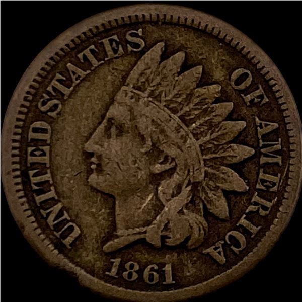 1861 Copper-Nickel Indian Head Cent LIGHTLY CIRCULATED