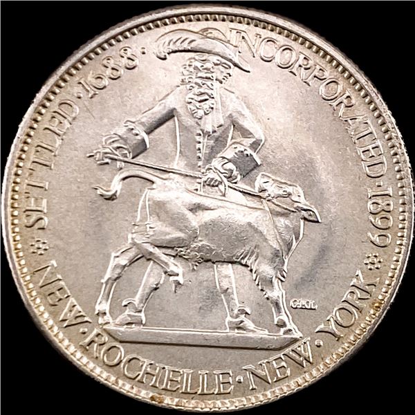 1938 Silver New Rochelle Half Dollar CHOICE BU