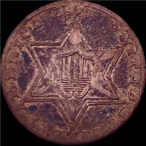 1852 Silver Three-Cent Piece LIGHTLY CIRCULATED