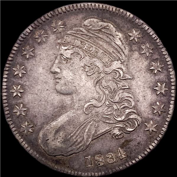 1834 Capped Bust Silver Half Dollar CLOSELY UNCIRCULATED