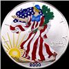 Image 1 : 2000 1 oz Silver American Eagle Colorized SUPERB GEM BU
