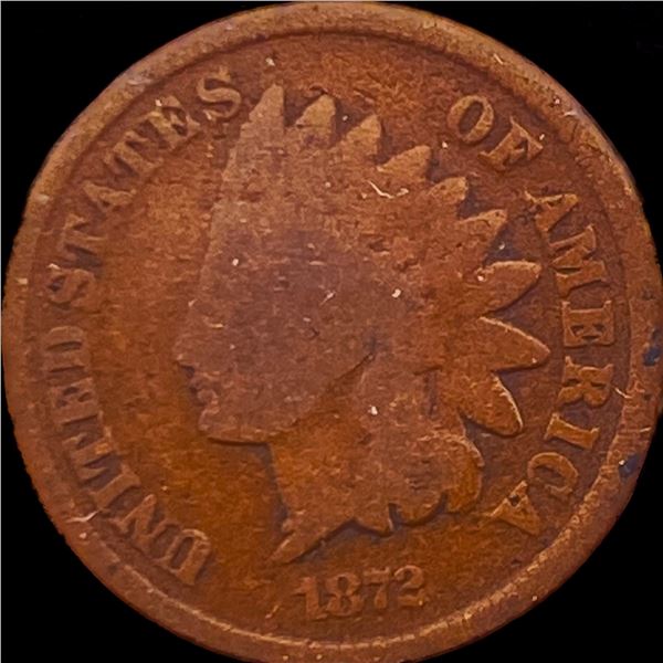 1872 Indian Head Cent NICELY CIRCULATED