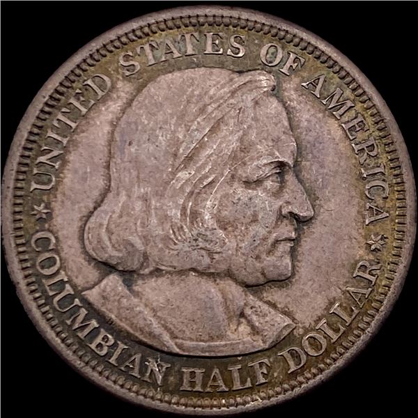 1893 Silver Columbian Half Dollar CHOICE AU