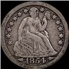 Image 1 : 1854 Arrows Seated Liberty Dime LIGHTLY CIRCULATED