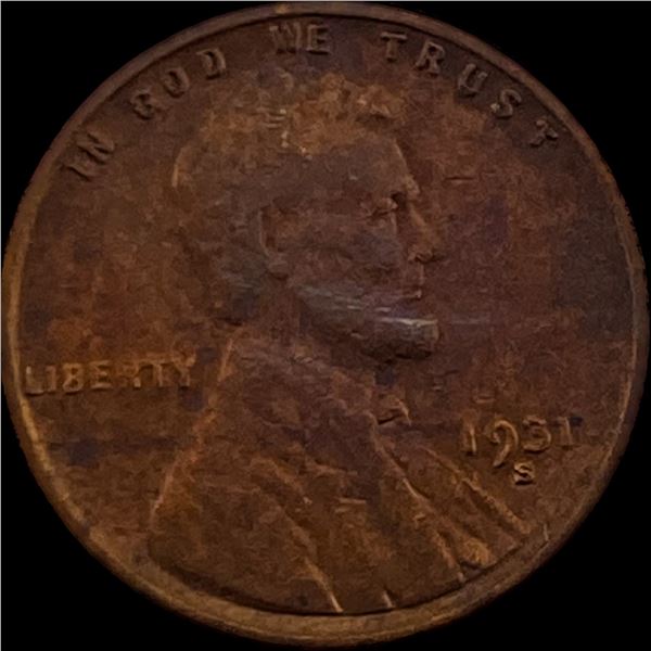 1931-S Lincoln Wheat Cent CLOSELY UNCIRCULATED