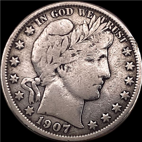 1907-O Silver Barber Half Dollar NICELY CIRCULATED