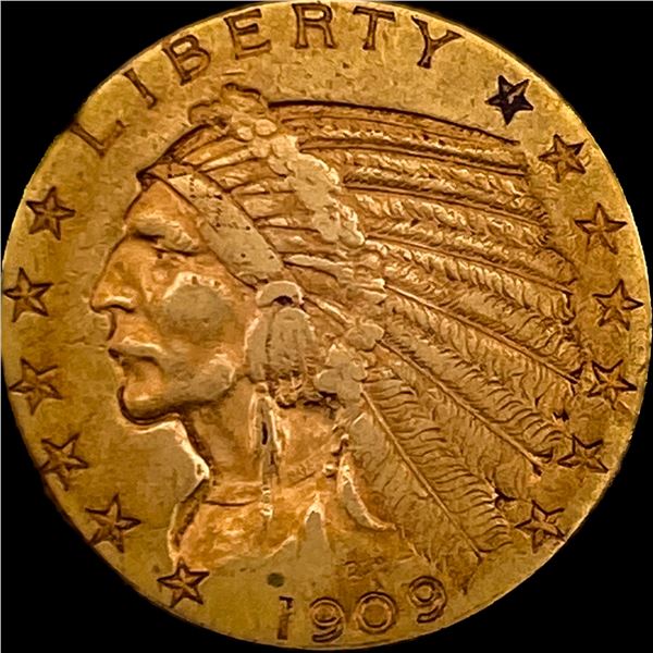 1909 Indian Head Half Eagle $5 Gold CLOSELY UNCIRCULATED