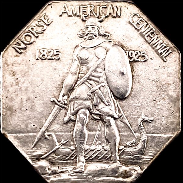 1925 Silver Norse-American Centennial Medal UNCIRCULATED