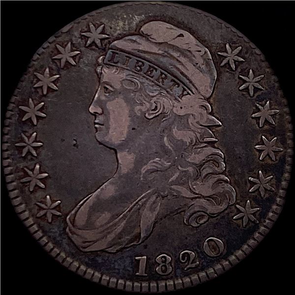 1820 Capped Bust Half Dollar NEARLY UNCIRCULATED