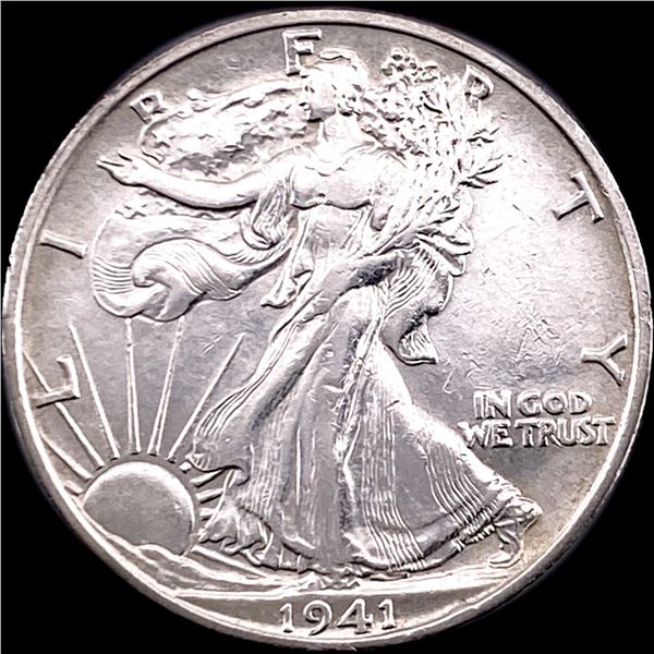 1941-S Silver Walking Liberty Half Dollar CLOSELY UNCIRCULATED