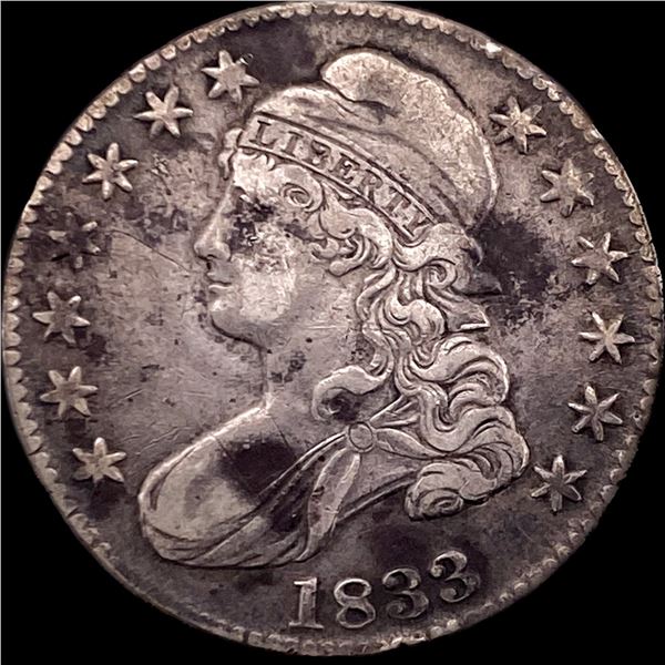 1833 Capped Bust Half Dollar LIGHTLY CIRCULATED