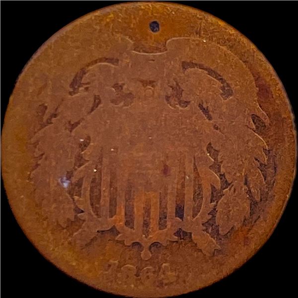 1864 Austria 2 Kreuzer Copper Coin NICELY CIRCULATED