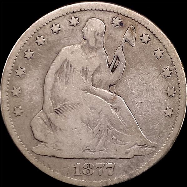 1877 Seated Liberty Half Dollar NICELY CIRCULATED